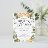 Zitrusfrüchte, Orangen, Blüten Brautparty Party Postkarte (Stehend Vorderseite)