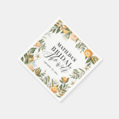 Zitrusfrüchte, Orangen, Blüten Brautparty Party Serviette (Ecke)