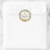 Zitrusfrüchte, Orangen + Blüten Taufe Runder Aufkleber (Tasche)