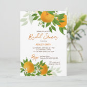 Zitrusfrüchte-Orangen-Brautparty Einladung (Stehend Vorderseite)