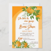 Zitrusfrüchte Orangen Hauptpresse Sommer Brautpart Einladung (Vorderseite)