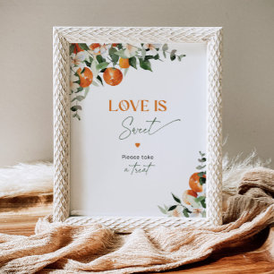 Zitrusfrüchte-Orangen-Liebe, hauptsächlich Süßkart Poster