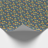 Zitrusfrüchte: Orangen mit tropischem Flair Geschenkpapier (Ecke)