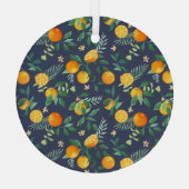 Zitrusfrüchte: Orangen mit tropischem Flair Ornament Aus Glas (Rückseite)
