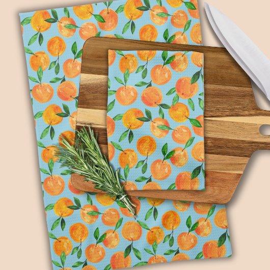 Zitrusfrüchte-Orangen-Muster Geschirrtuch