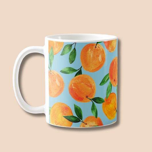 Zitrusfrüchte-Orangen-Muster Kaffeetasse