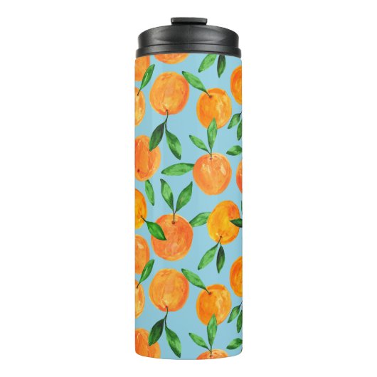 Zitrusfrüchte-Orangen-Muster Thermosbecher (Vorderseite)