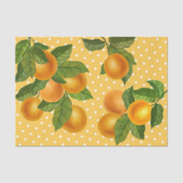 Zitrusfrüchte-Orangen, rustikal, wasserfarben, Pun Seidenpapier