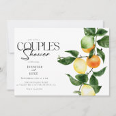Zitrusfrüchte | Paare Dusche Einladungen (Vorderseite)