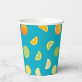 Zitrusfrüchte Pappbecher (Rückseite)