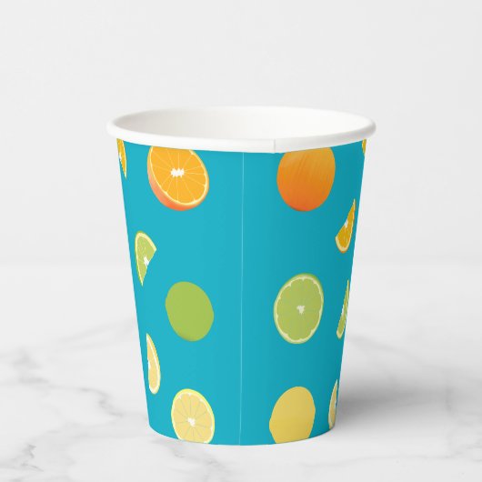 Zitrusfrüchte Pappbecher (Rechts)