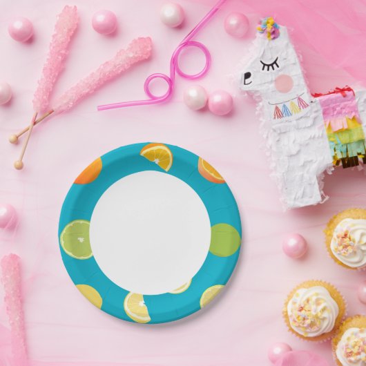 Zitrusfrüchte Pappteller (Party)