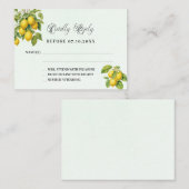 Zitrusfrüchte-Pflanzen Hochzeit Reaktion UAWG Mitteilungskarte (Vorne/Hinten)