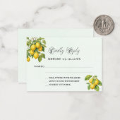 Zitrusfrüchte-Pflanzen Hochzeit Reaktion UAWG Mitteilungskarte (Vorderseite/Rückseite Beispiel)