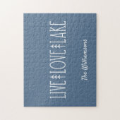 Zitrusfrüchte Pine Tree Personalisiert Blue Puzzle (Vertikal)