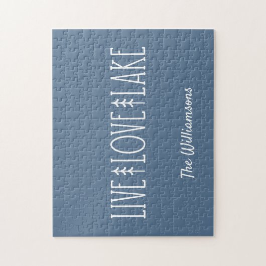 Zitrusfrüchte Pine Tree Personalisiert Blue Puzzle (Vertikal)