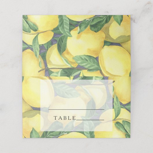 Zitrusfrüchte - Platzkarten (Außenseite Aufgefaltet)