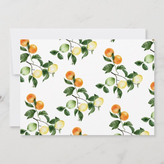 Zitrusfrüchte | POLTERABEND Einladung (Rückseite)