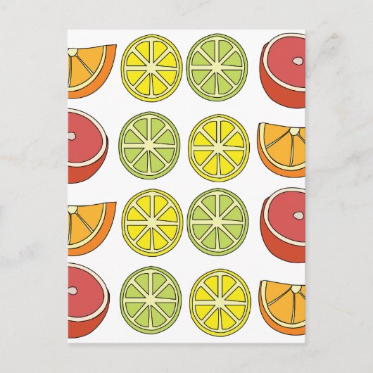 Zitrusfrüchte Postkarte (Vorderseite)