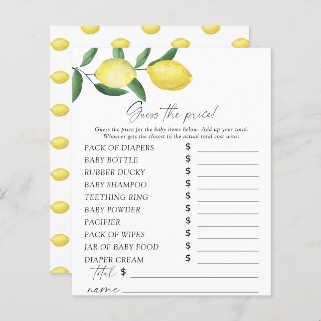 Zitrusfrüchte - Raten Sie mal, was das Preisspiel  (Vorne/Hinten)