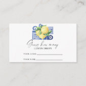 Zitrusfrüchte - raten Sie, wie viele Zitronentropf Begleitkarte (Vorderseite)