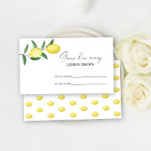 Zitrusfrüchte - raten Sie, wie viele Zitronentropf Begleitkarte