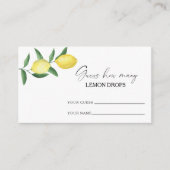 Zitrusfrüchte - raten Sie, wie viele Zitronentropf Begleitkarte (Vorderseite)
