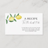 Zitrusfrüchte - Rezept für die Braut Begleitkarte (Vorderseite)