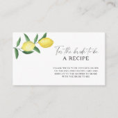 Zitrusfrüchte - Rezept für die Braut Begleitkarte (Vorderseite)