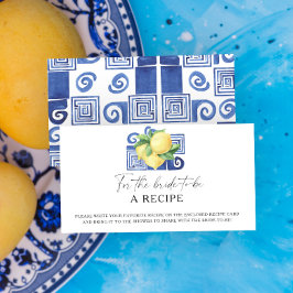 Zitrusfrüchte - Rezept für die Braut Begleitkarte