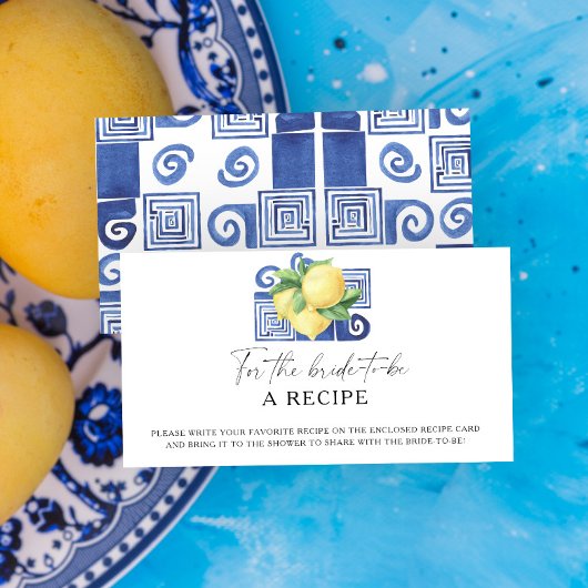 Zitrusfrüchte - Rezept für die Braut Begleitkarte