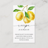 Zitrusfrüchte-Rezept für die Braut Begleitkarte (Vorderseite)