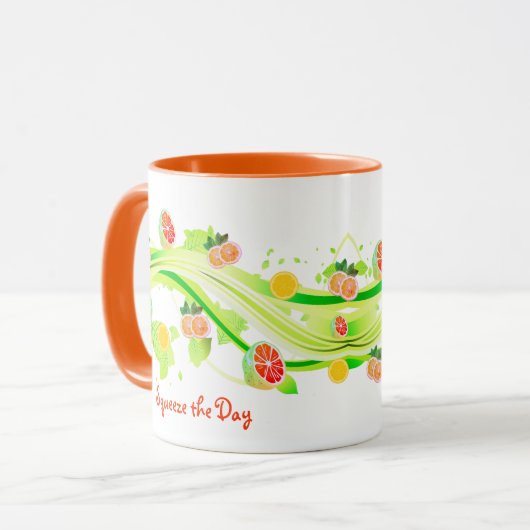 Zitrusfrüchte-Scheiben Kaffee-Tasse Tasse (Vorderseite Links)