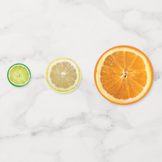 Zitrusfrüchte-Scheiben Konfetti (Vorderseiten)