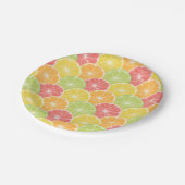 Zitrusfrüchte-Scheiben Pappteller (Schrägansicht)