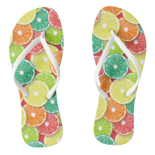 Zitrusfrüchte-Scheiben Pop Art 2 Badesandalen