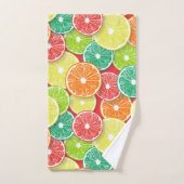 Zitrusfrüchte-Scheiben Pop Art 2 Badhandtuch Set (Handtuch)