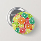 Zitrusfrüchte-Scheiben Pop Art 2 Button (Vorne & Hinten)