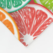 Zitrusfrüchte-Scheiben Pop Art 2 Fleecedecke (Ecke)