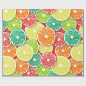 Zitrusfrüchte-Scheiben Pop Art 2 Geschenkpapier (Flach)