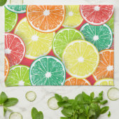 Zitrusfrüchte-Scheiben Pop Art 2 Geschirrtuch (Gefaltet)
