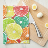 Zitrusfrüchte-Scheiben Pop Art 2 Geschirrtuch (Viertel Falte)