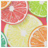 Zitrusfrüchte-Scheiben Pop Art 2 Stoff (Nahaufnahme)