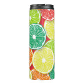 Zitrusfrüchte-Scheiben Pop Art 2 Thermosbecher (Rückseite)