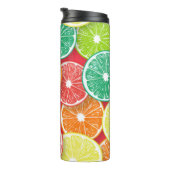Zitrusfrüchte-Scheiben Pop Art 2 Thermosbecher (Nach rechts gedreht)