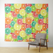 Zitrusfrüchte-Scheiben Pop Art 2 Wandteppich (Beispiel (Horizontal))