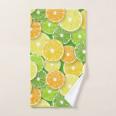 Zitrusfrüchte-Scheiben Pop Art 3 Badhandtuch Set (Handtuch)