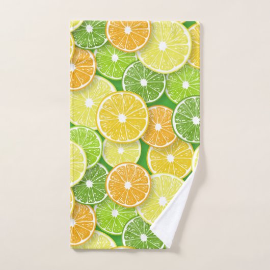 Zitrusfrüchte-Scheiben Pop Art 3 Badhandtuch Set (Handtuch)