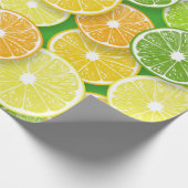 Zitrusfrüchte-Scheiben Pop Art 3 Geschenkpapier (Ecke)