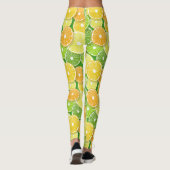 Zitrusfrüchte-Scheiben Pop Art 3 Leggings (Rückseite)